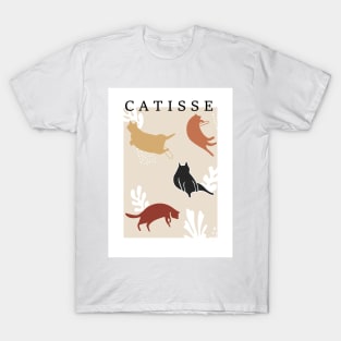Catisse funny cat art, matisse inspired art, cat humour T-Shirt